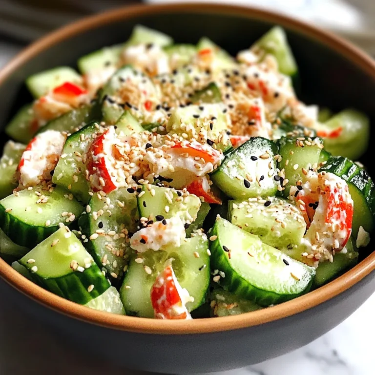Easy California Roll Cucumber Salad