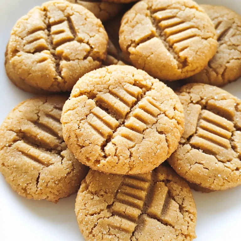 Easy & Chewy 3-Ingredient Peanut Butter Cookies