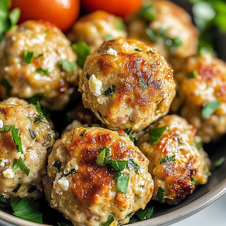 Mediterranean Chicken Meatballs