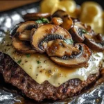 Mushroom and Swiss Burger Foil Packets