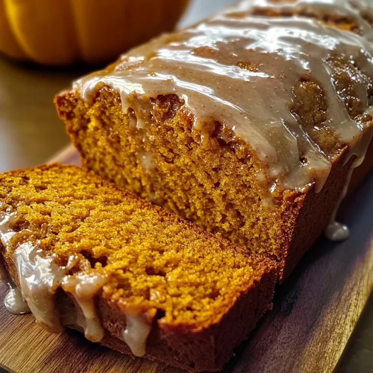 Pumpkin Bread with Cinnamon Glaze