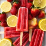 Strawberry Lemon Popsicles