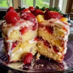 Strawberry Pineapple Pound Cake