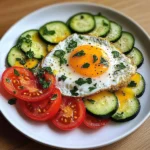 Sunny Egg & Veggie Plate with Cheese & Herbs