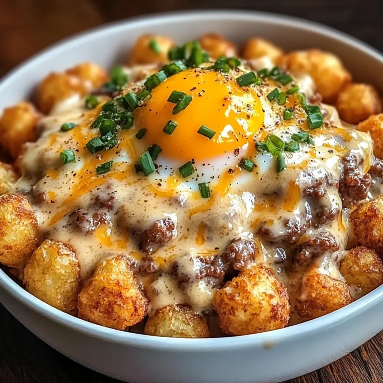 Tater Tot Breakfast Bowl with Sausage Gravy