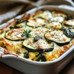 Zucchini Spinach and Feta Casserole