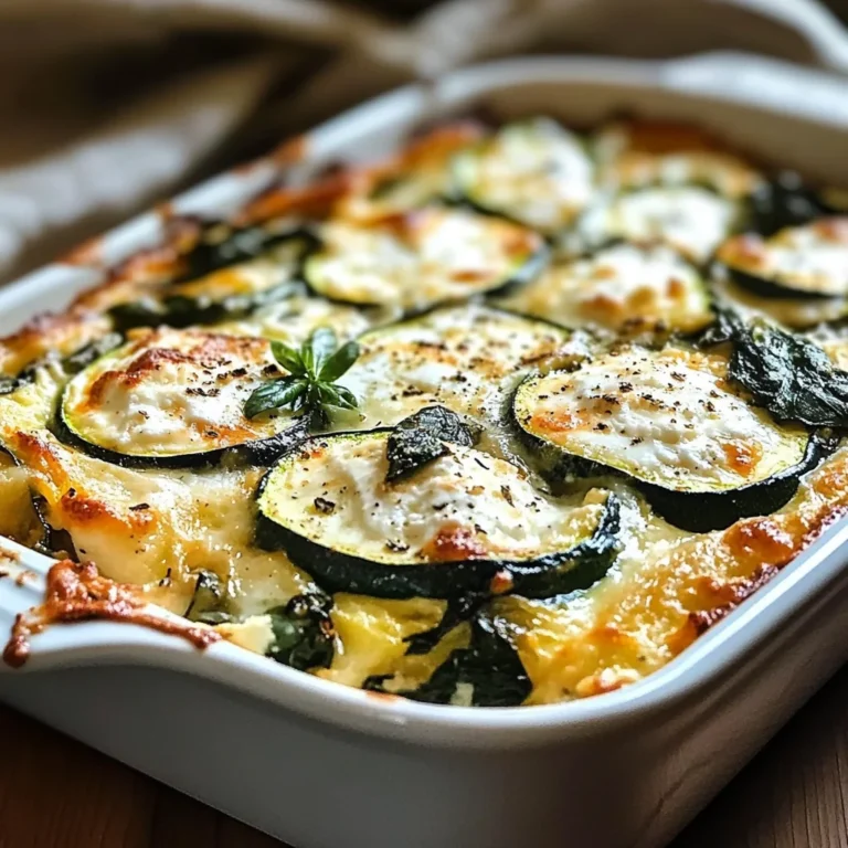 Zucchini Spinach and Feta Casserole